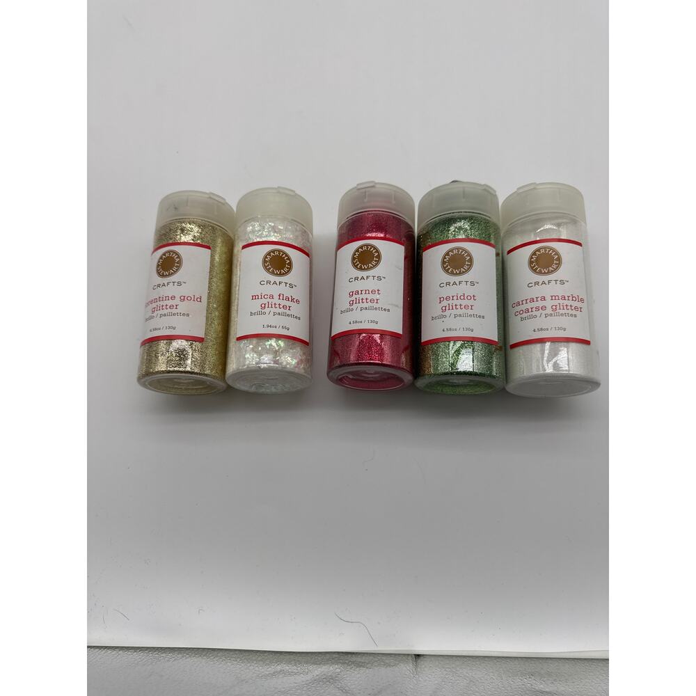 Martha Stewart Glitter 4.58 oz, Peridot, Garnet, Gold, Flake, Carrara Marble